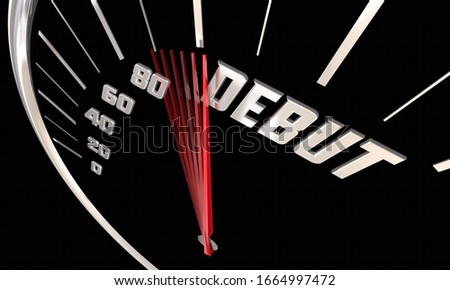 Debut First Appearance Introduction Launch Speedometer 3d Illustration