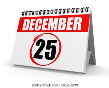 December 25 Calendar Stock Illustration 141206833 Shutterstock