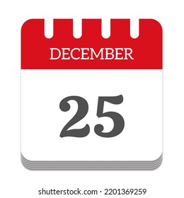 December 25 Calendar Flat Icon