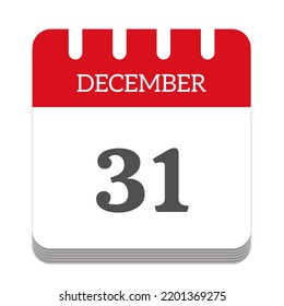 December 31 Calendar Flat Icon