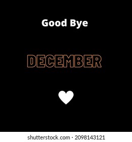 December Is Last Month ,Good Bye December. 