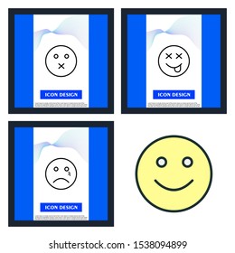 Decent Emoji Icons Isolated On Background Stock Illustration 1538094899 ...