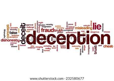 Deception word cloud concept
