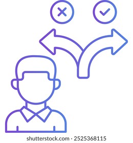  Decision illustration with isolated background