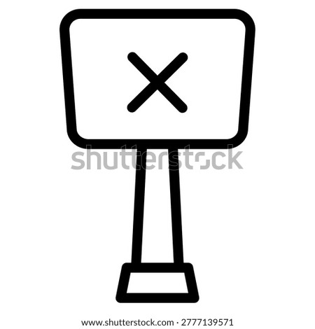 Decision Wrong Choice Line Icon