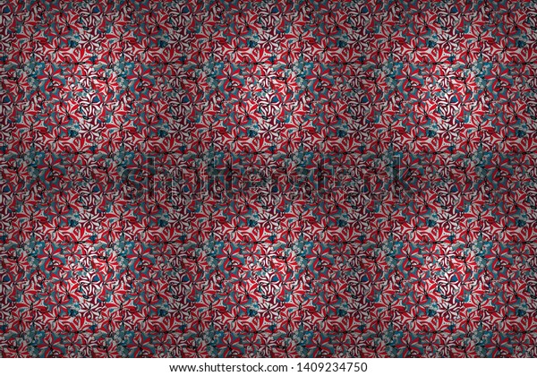 Decor On Red White Black Background Stock Illustration 1409234750