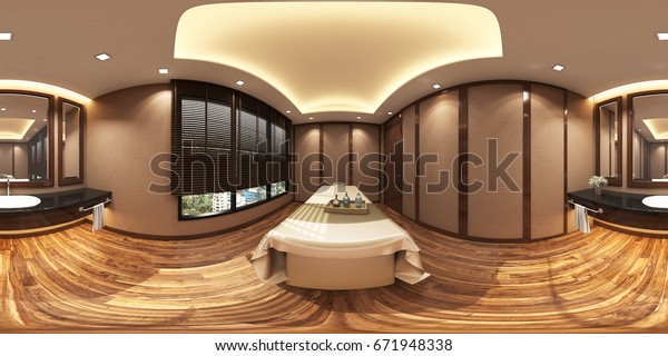 Decoration Massage Roomthe Spa Room Massage Stock Illustration