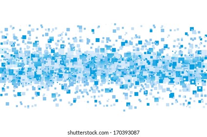 Decorative Background Element With Blue Floating Squares