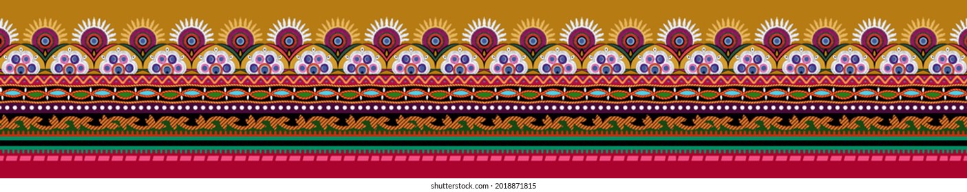 Decorative beautiful Aboriginal border pattern arwork