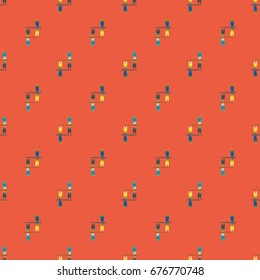 Decorative colored seamless pattern with cute dragonfly. Vintage background with many dragonflies silhouettes for your design.