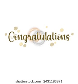 Decorative Congratulations Cursive Text Design - Powered by Shutterstock