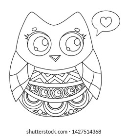 cute owl drawing for kids