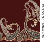 Decorative elegant luxury design Paisley pattern.