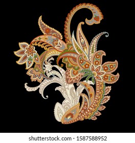 Decorative Elegant Luxury Designpaisley Pattern Stock Illustration ...