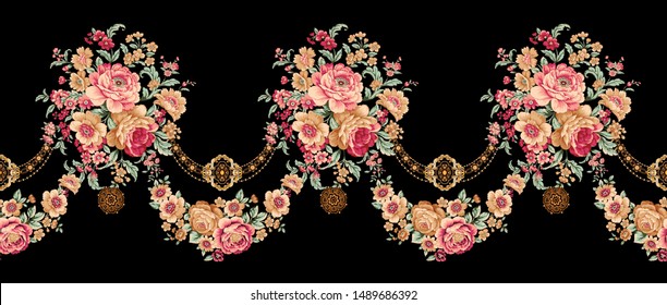 Decorative Elegant Luxury Design.Vintage Elements In Baroque, Rococo Style.Design For Cover, Fabric, Textile, Wrapping Paper .