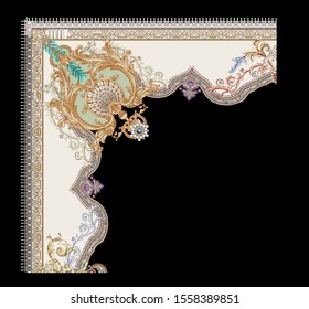 Decorative Elegant Luxury Design.Vintage Elements In Baroque, Rococo Style.Design For Cover, Fabric, Textile, Wrapping Paper .