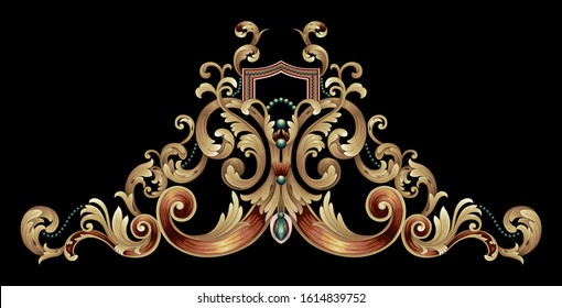 Decorative Elegant Luxury Designvintage Elements Baroque Stock ...