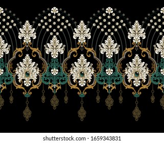 Decorative Elegant Luxury Design.Vintage Elements In Baroque, Rococo Style.Design For Cover, Fabric, Textile, Wrapping Paper .