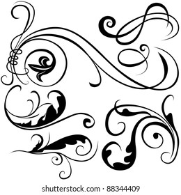 Decorative Elements Black Illustration Stock Illustration 88344409 ...