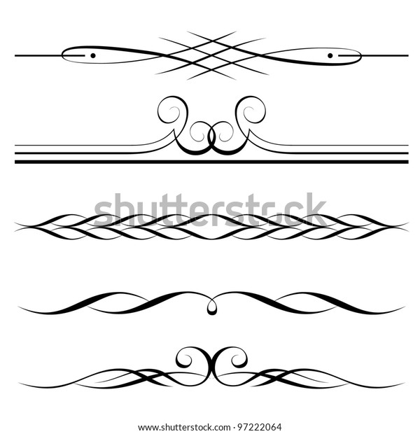 Decorative Elements Border Page Rules Stock Illustration 97222064