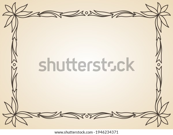 Decorative frame\
or border standard rectangle proportions background. Vintage design\
element. Ornate calligraph\
frame