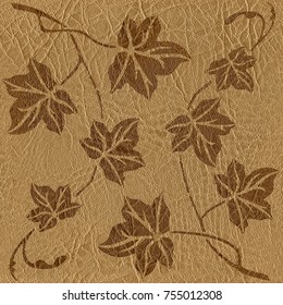 Decorative Maple Leaf Interior Wallpaper Seamless Stock Illustration ...