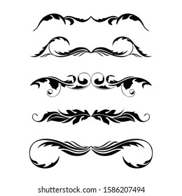 Horizontal Symmetrical Level Tattoo Set Stock Vector (Royalty Free ...