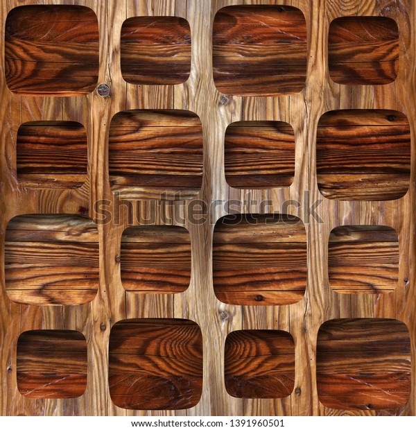 Decorative Paneling Pattern Interior Wall Decoration Stock Image