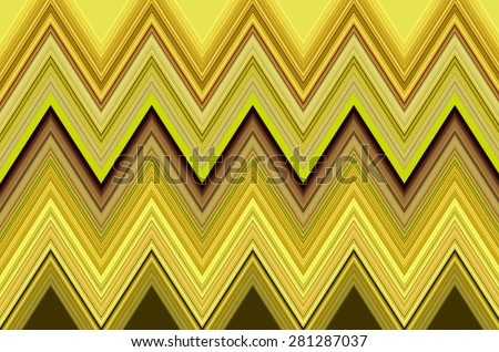 Decorative pattern of zigzags that illustrates repetition, conformity, recurrence and variation