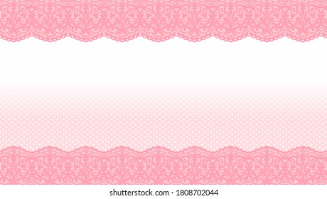 A Decorative Pink Lace Frame Background