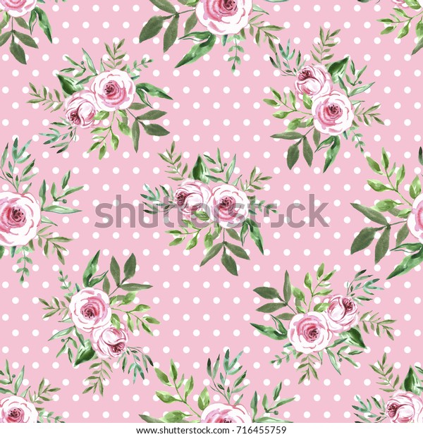 Decorative Seamless Pattern Flowers Beautiful Floral Stock Illustration 716455759