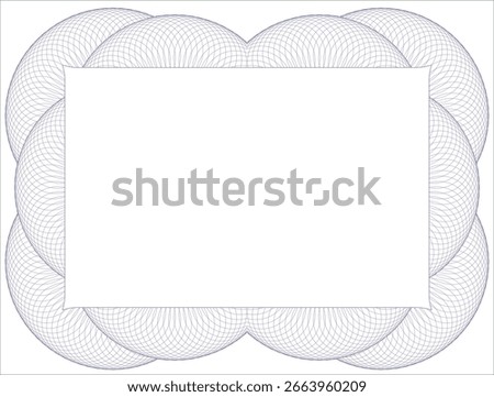 Decorative Wavy Guilloche Pattern Frame