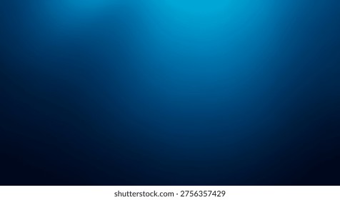 Deep Blue Gradient Backdrop with Abstract Light Rays, and Dark Ocean Abyss.