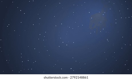 A deep blue gradient background filled with glowing white stars, evoking a peaceful, vast, and mysterious cosmic atmosphere.