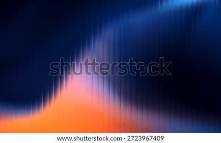 Deep blue orange abstract liquid wave vertical texture contrast digital graphic illustration