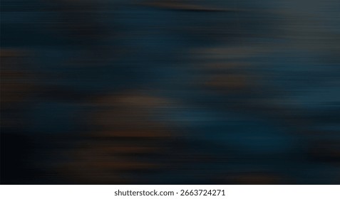 Deep dark abstract horizontal motion blur with muted blue and brown streaks creating a subtle, textured background.