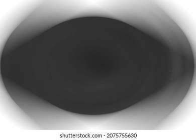 Deep Dark Death Eye Stare Horror Hole Art Design On White Background
