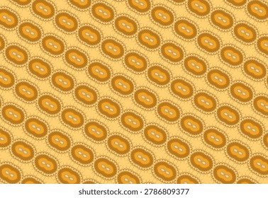 Deep earth gold repeatable tile pattern in flaxen, vivid orange, bronze, sepia brown