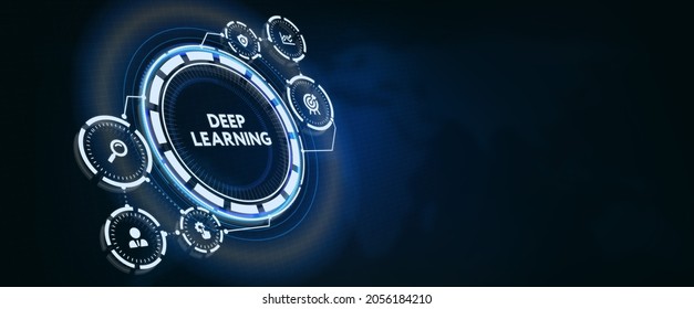 Deep learning artificial intelligence neural network. Technology, Internet and network concept.3d illustration