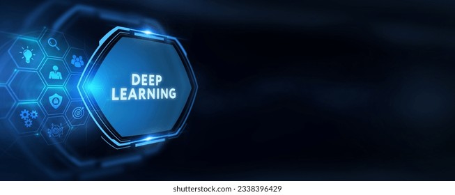 Deep learning artificial intelligence neural network. Technology, Internet and network concept. 3d illustration
