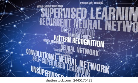 Deep learning in artificial intelligence texts and connected lines using ai technology and machine learning algorithms