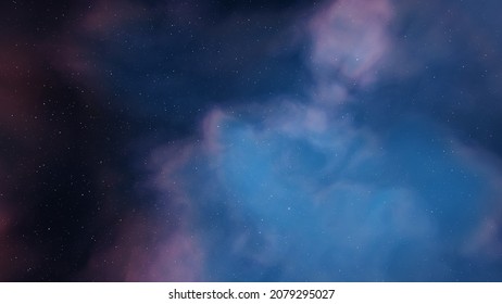 Deep outer space with stars and nebula 3d illustration