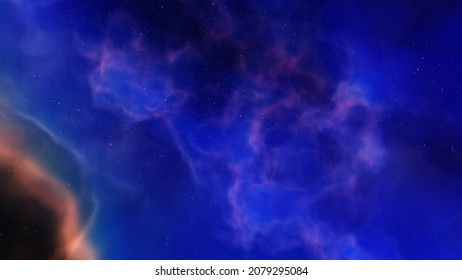 Deep outer space with stars and nebula 3d illustration