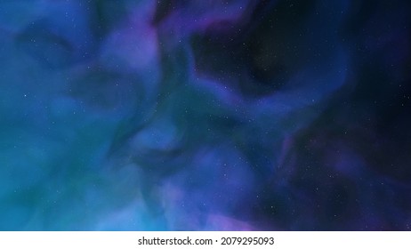 Deep outer space with stars and nebula 3d illustration
