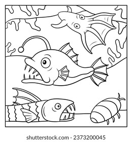 deep sea fish coloring