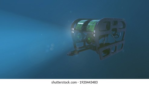 Deep Sea ROV Underwater 3D Rendered