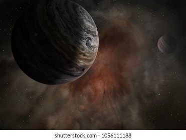 Deep Space, Gas Giant Planets, Nebula