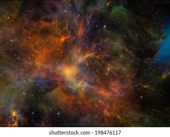 Deep Space series. Artistic background made of nebula, stars and colors for use with projects on astronomy, science, space and religion - Shutterstock ID 198476117