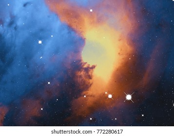 Deep space star field. Universe filled with stars and gas. Far distant cosmos Illustration. - Shutterstock ID 772280617