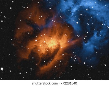 Deep space star field. Universe filled with stars and gas. Far distant cosmos Illustration. - Shutterstock ID 772281340